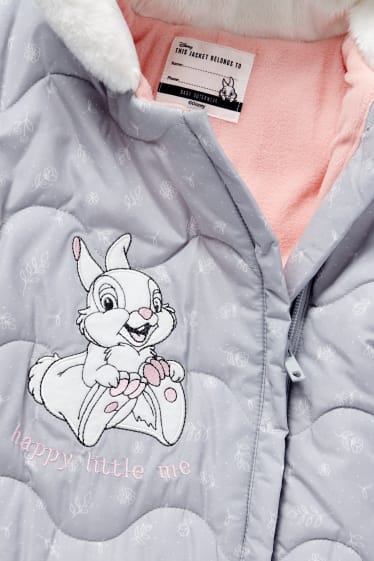 Baby Mädchen - Bambi - Baby-Schneeanzug mit Kapuze - grau