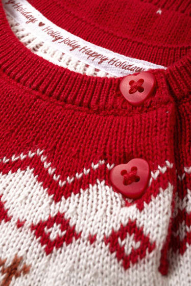 Bébés filles - Robe en maille de Noël pour bébé - rouge