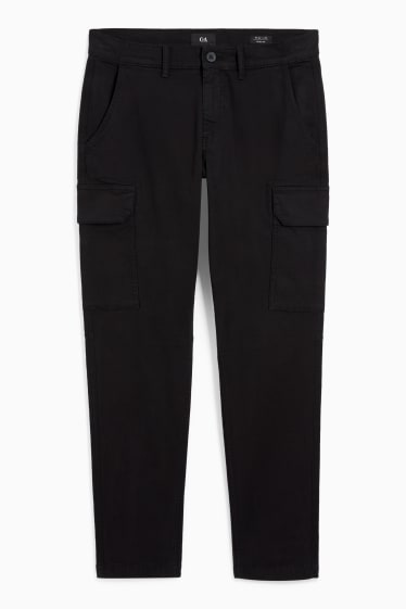 Hombre - Pantalón cargo - regular fit - negro