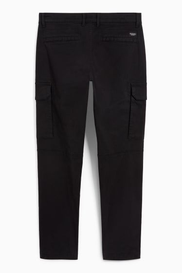 Bărbați - Pantaloni cargo - regular fit - negru