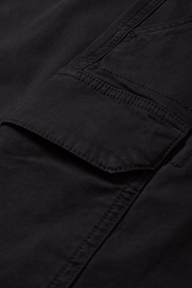 Hombre - Pantalón cargo - regular fit - negro