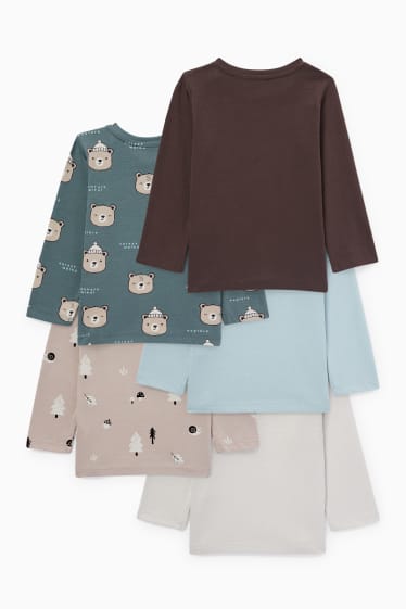 Baby Buben - Multipack 5er - Baby-Langarmshirt - beige-melange