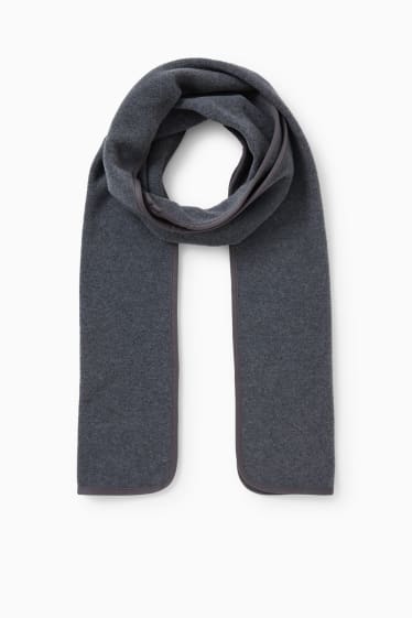 Men - Fleece scarf - dark gray