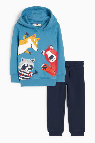 Kinder Buben - Set - Hoodie und Jogginghose - 2 teilig - blau