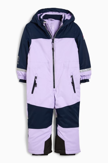 Enfants - Combinaison de ski à capuche - violet clair
