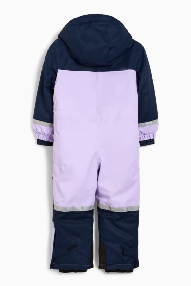 Kinder Mädchen - Skianzug mit Kapuze - wasserdicht - hellviolett