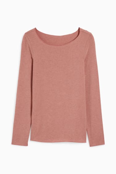 Damen - Unterziehshirt - dunkelrosa