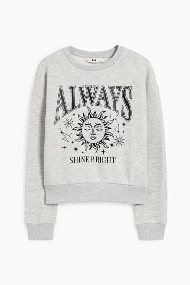 Kinder Mädchen - Sweatshirt - hellgrau-melange