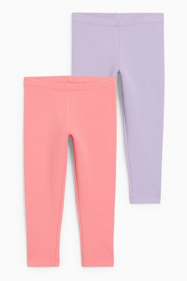 Bambini - Confezione da 2 - leggings termici - rosa