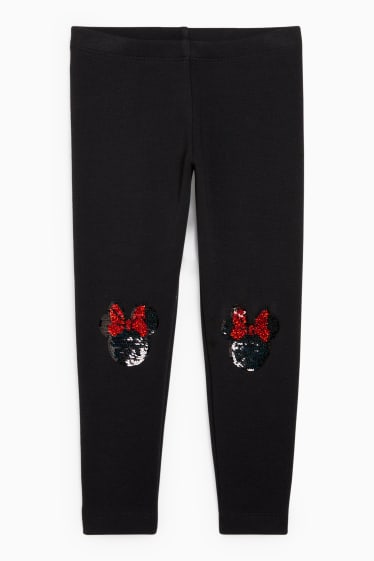 Kinderen: meisjes - Minnie Mouse - thermolegging - zwart