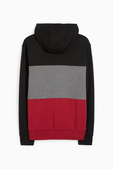 Hombre - Sudadera con capucha - rojo oscuro