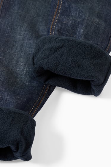 Children - Slim jeans - thermal jeans - denim-dark blue