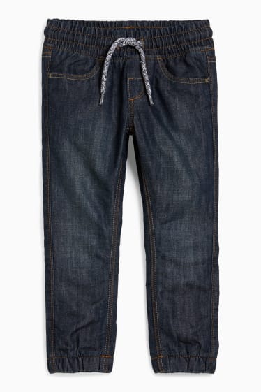 Kinder Jungen - Slim Jeans - Thermojeans - dunkeljeansblau