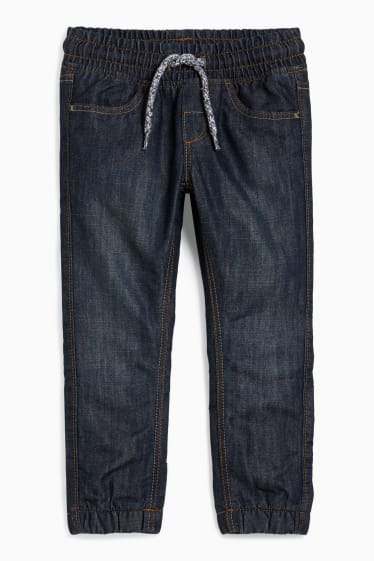 Children - Slim jeans - thermal jeans - denim-dark blue