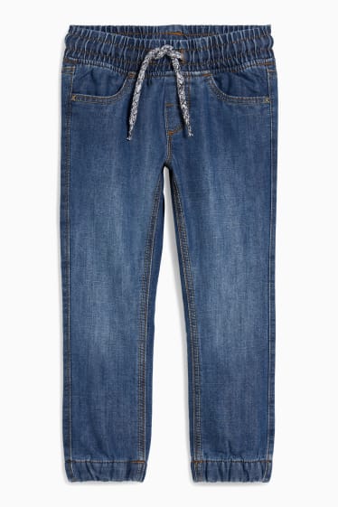 Kinderen - Slim jeans - thermojeans - jeansblauw