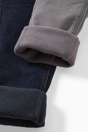 Nen - Paquet de 2 - slim jeans - texans tèrmics - blau fosc / gris