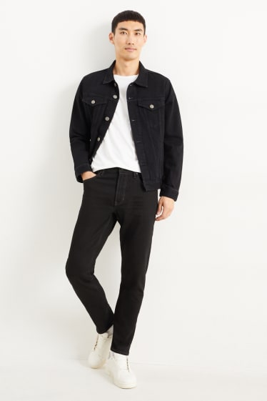 Heren - Slim tapered jeans - zwart