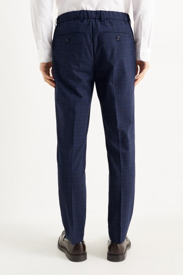 Hommes - Pantalon de costume - slim fit - Flex  - bleu foncé