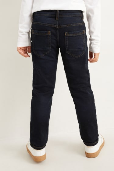 Enfants garçons - Slim jean - jean doublé - jean bleu foncé