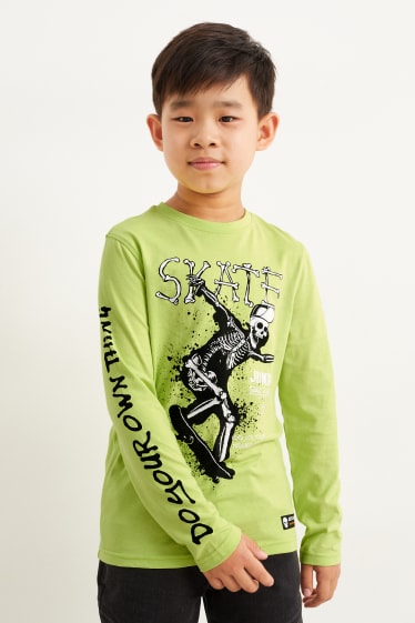Kinderen: jongens - Longsleeve - lichtgroen