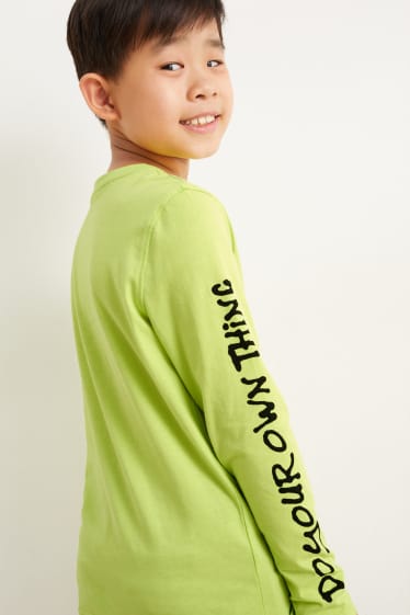 Kinderen: jongens - Longsleeve - lichtgroen
