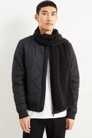 Heren - Sjaal van fleece - zwart