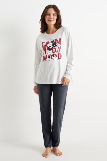 Femmes - Pyjama - Mickey Mouse - gris clair chiné