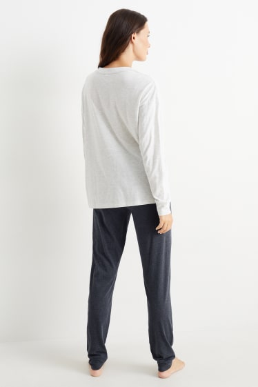 Femmes - Pyjama - Mickey Mouse - gris clair chiné