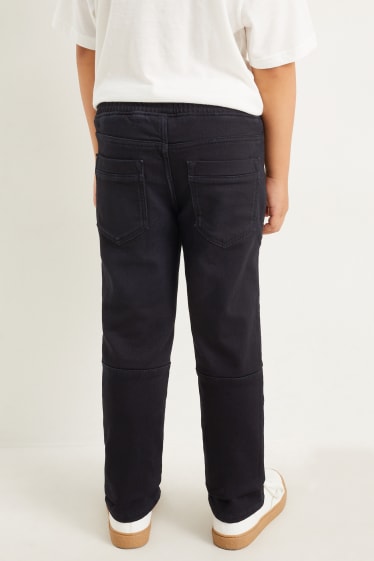 Kinder - Straight Jeans - Thermojeans - dunkelgrau