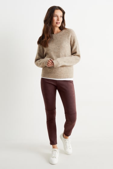 Femmes - Legging - synthétique - marron foncé