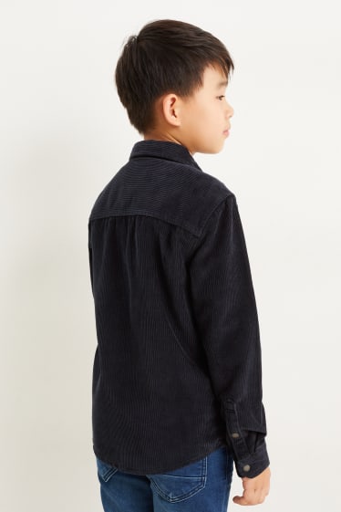 Children - Corduroy shirt - dark blue