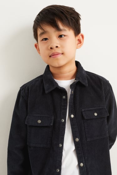 Children - Corduroy shirt - dark blue