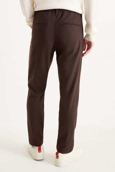 Heren - Chino - tapered fit - donkerbruin
