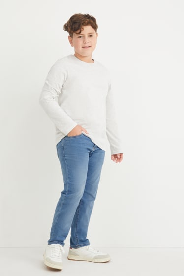 Kinderen - Uitgebreide maten - set van 2- slim jeans - jog denim - jeansblauw