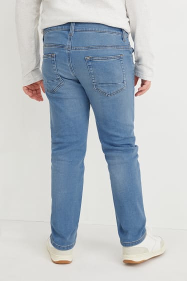 Dzieci - Rozszerzona rozmiarówka - wielopak, 2 pary - slim jeans - jog denim - dżins-niebieski
