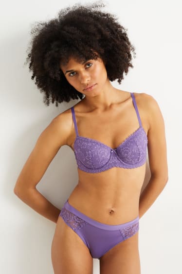 Women - Underwire bra - DEMI - padded - light violet