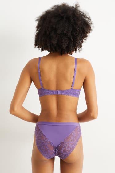 Femmes - Soutien-gorge à armature - DEMI - ampliforme - violet clair