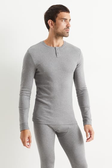 Hombre - Camiseta interior térmica - gris jaspeado
