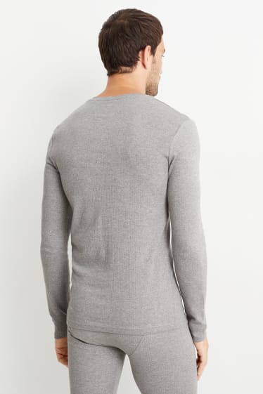 Hombre - Camiseta interior térmica - gris jaspeado