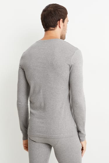 Uomo - Maglia intima termica - grigio melange