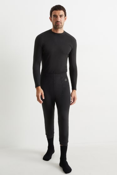 Herren - 3/4 Lange Thermo-Unterhose - schwarz