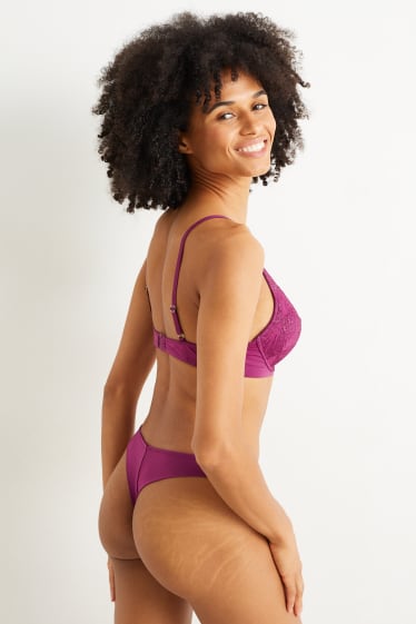 Femmes - Soutien-gorge à armature - ampliforme - violet