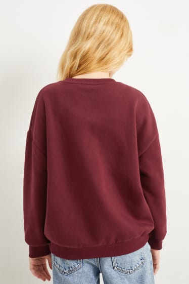 Kinder Mädchen - Sweatshirt - dunkelrot