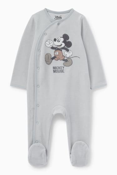 Bébés - Mickey Mouse - pyjama pour bébé - gris clair chiné