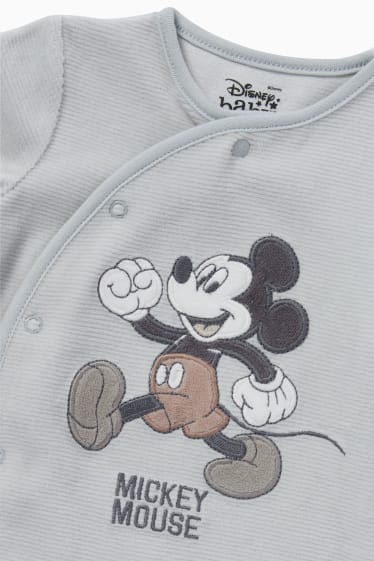 Babys - Micky Maus - Baby-Schlafanzug - hellgrau-melange