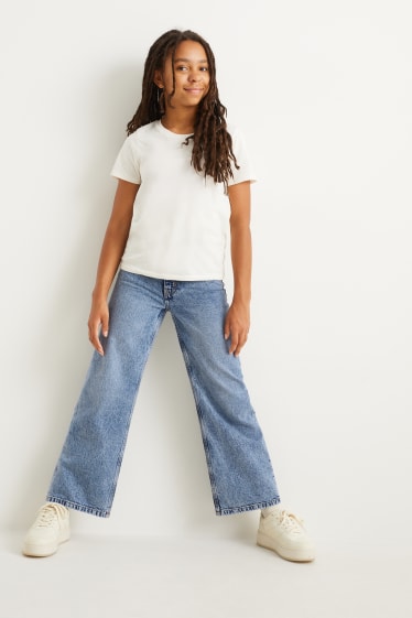 Enfants - Wide leg jean - jean bleu clair