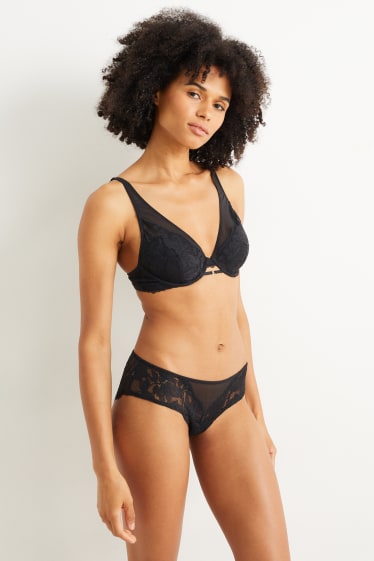 Femmes - Soutien-gorge à armature - ampliforme - noir