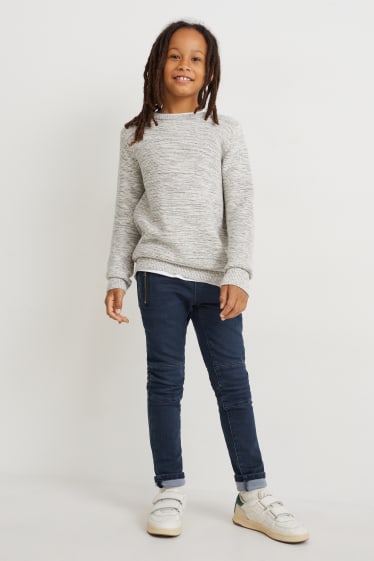 Kinderen - Slim jeans - thermojeans - jeansblauw