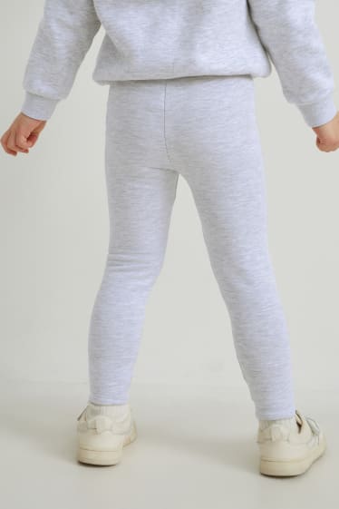 Enfants - Legging chaud - gris clair chiné