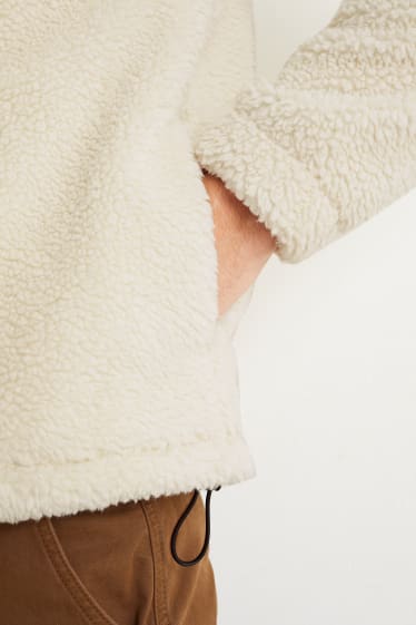 Men - Teddy fur jacket - THERMOLITE® - cremewhite